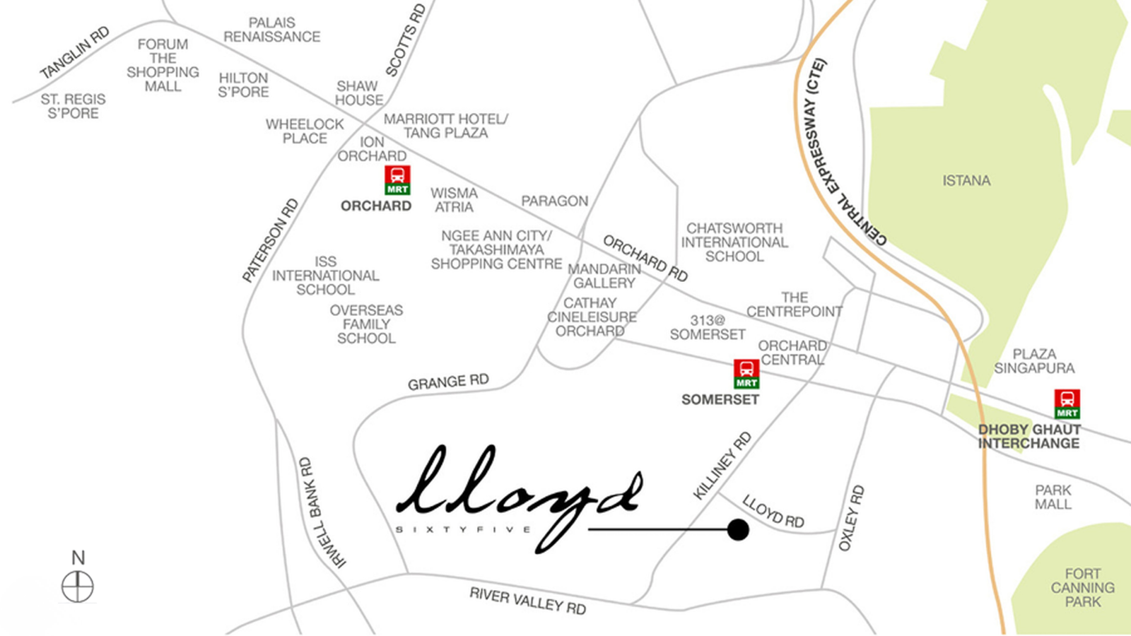 Lloyd Sixtyfive neighbourhood map